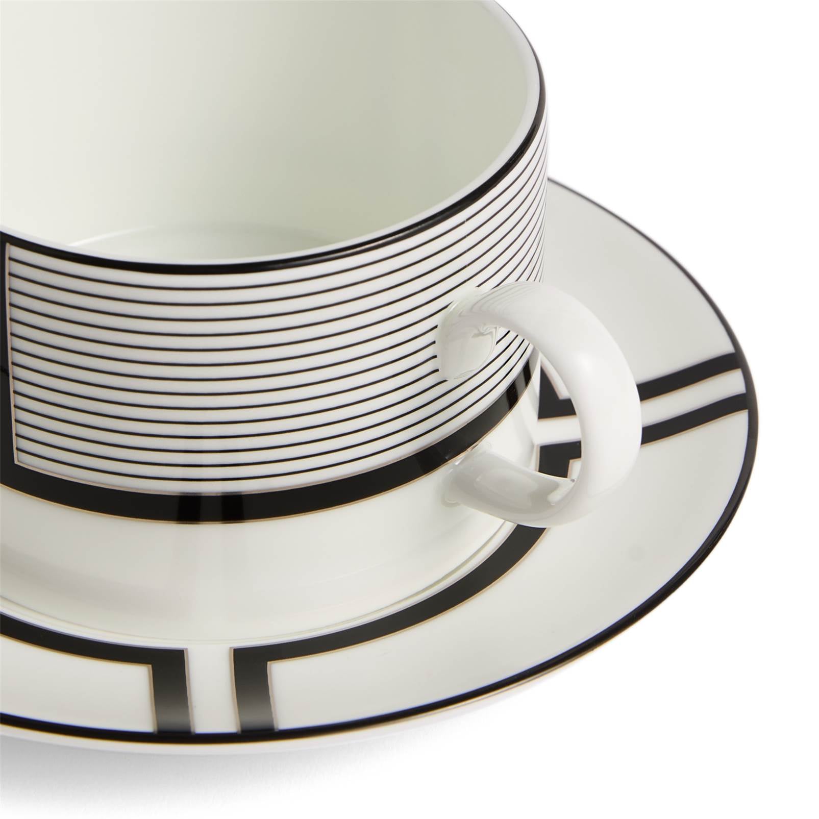 Vera Wang Luxe Graphite Teacup Saucer V1 - Image 2